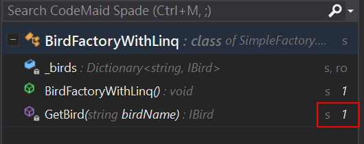 BirdFactoryWithLinq程式複雜度